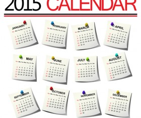 Creative calendar 2015 vector design set 03
