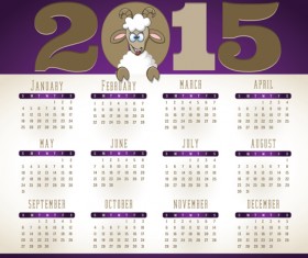 Creative calendar 2015 vector design set 04