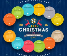 Creative calendar 2015 vector design set 05