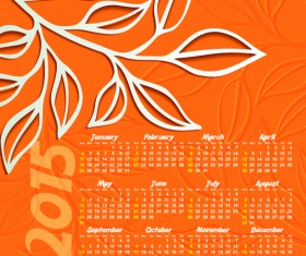 Creative calendar 2015 vector design set 06