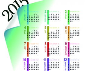 Creative calendar 2015 vector design set 08