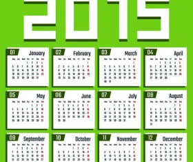 Creative calendar 2015 vector design set 09