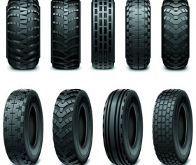 Creative car tires vector design 01