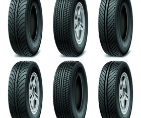 Creative car tires vector design 02