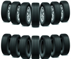 Creative car tires vector design 04