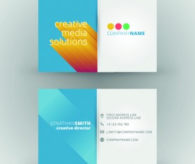 Creative cards business media vector set 03