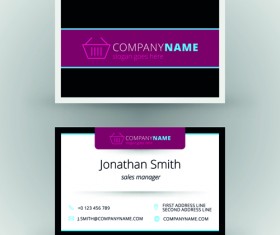 Creative cards business media vector set 07