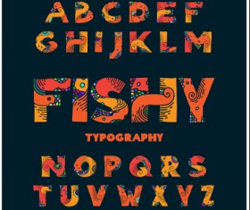 Creative floral alphabet font vector