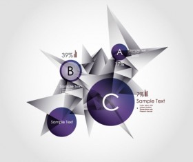 Creative geometric shapes bussiness template vector