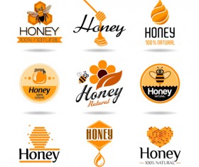 Creative honey logos desing vector 01