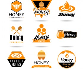 Creative honey logos desing vector 02