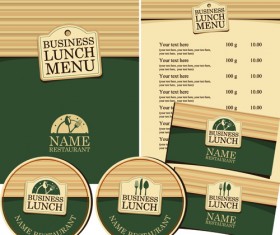 Creative menu with list and cards vector 01