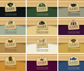 Creative menu with list and cards vector 05