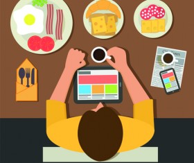 Creative office working design vector set 04