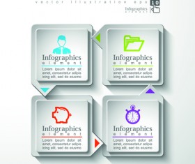 Creative paper infographics vector art 04