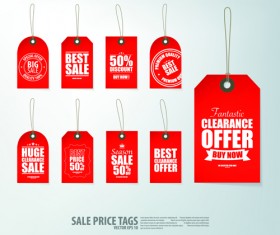 Creative sale price tags vector set 01