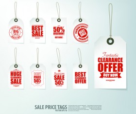 Creative sale price tags vector set 02