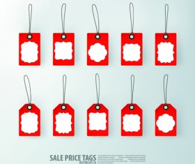 Creative sale price tags vector set 03