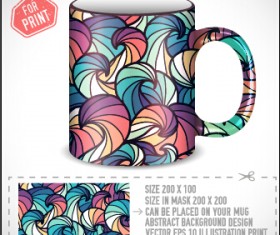 Cup print abstract pattern vector 02