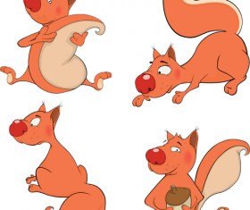 Cute squirrels creative vector design