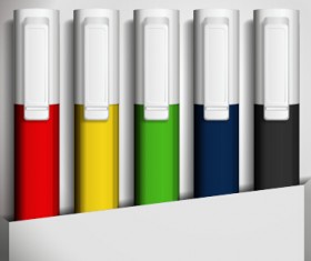 Different dyestuff paints vector material 01