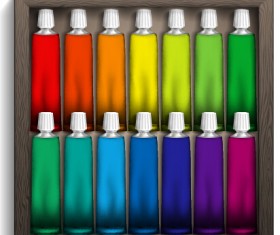 Different dyestuff paints vector material 03