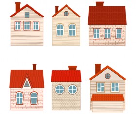 Different house set vector 01