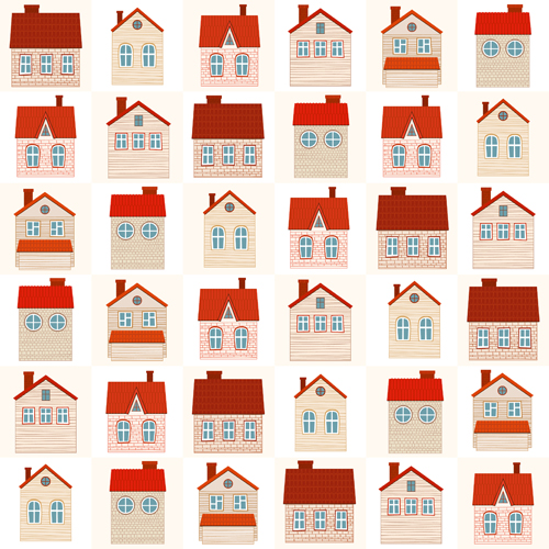 Different house set vector 03