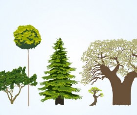 Different tree vectors material
