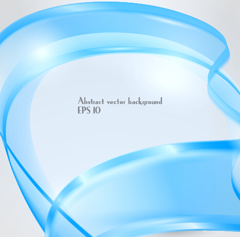 Dynamic transparent blue ribbon vector background 07