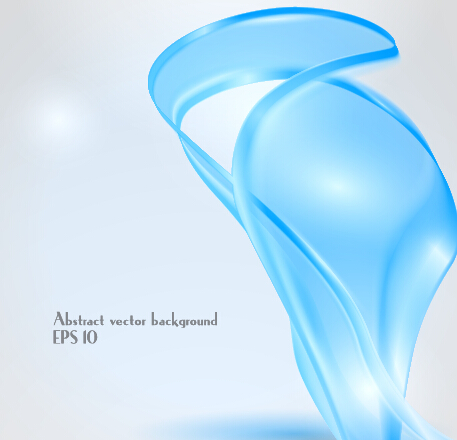 Dynamic transparent blue ribbon vector background 10