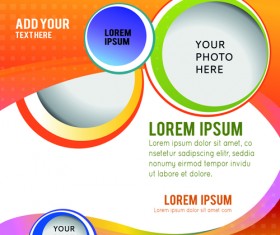 Dynamic wave business style brochure cover vector 01