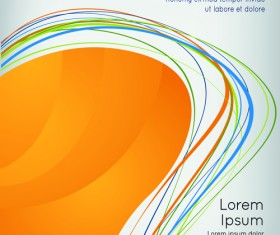 Dynamic wave business style brochure cover vector 04