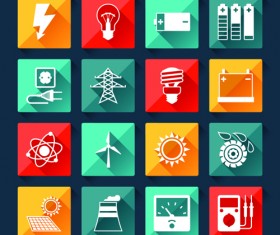 Electricity icons creative vector 01