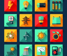 Electricity icons creative vector 02