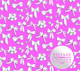 Exquisite bow vector seamless pattern vector 01