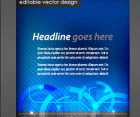 Exquisite magazine cover design vector set 07