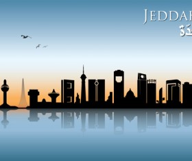 Famous cities silhouette creative vector 01