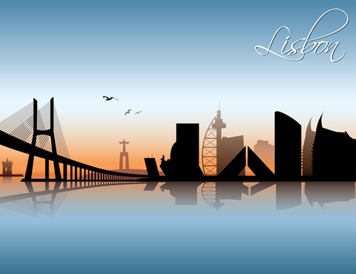 Famous cities silhouette creative vector 05