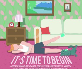 Fitness woman design vector template 02