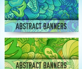 Floral pattern abstract banner vector