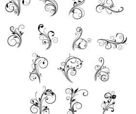 Floral swirls ornament vector