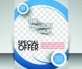 Flyer and cover brochure with magazine vector illustration 01