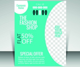 Flyer and cover brochure with magazine vector illustration 02