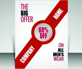 Flyer and cover brochure with magazine vector illustration 04