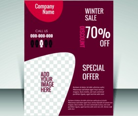 Flyer and cover brochure with magazine vector illustration 05