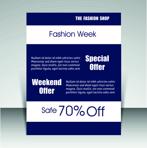Flyer and cover brochure with magazine vector illustration 06