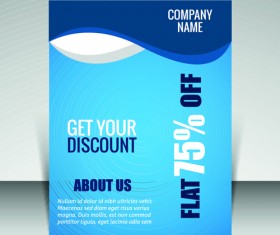 Flyer and cover brochure with magazine vector illustration 07
