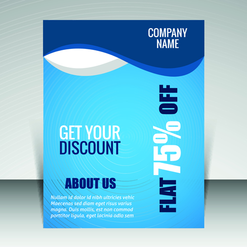 Flyer and cover brochure with magazine vector illustration 07