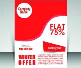 Flyer and cover brochure with magazine vector illustration 09